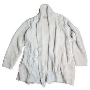 Barefoot Dreams CozyChic Cabin Cardigan Cream Color Size 2X